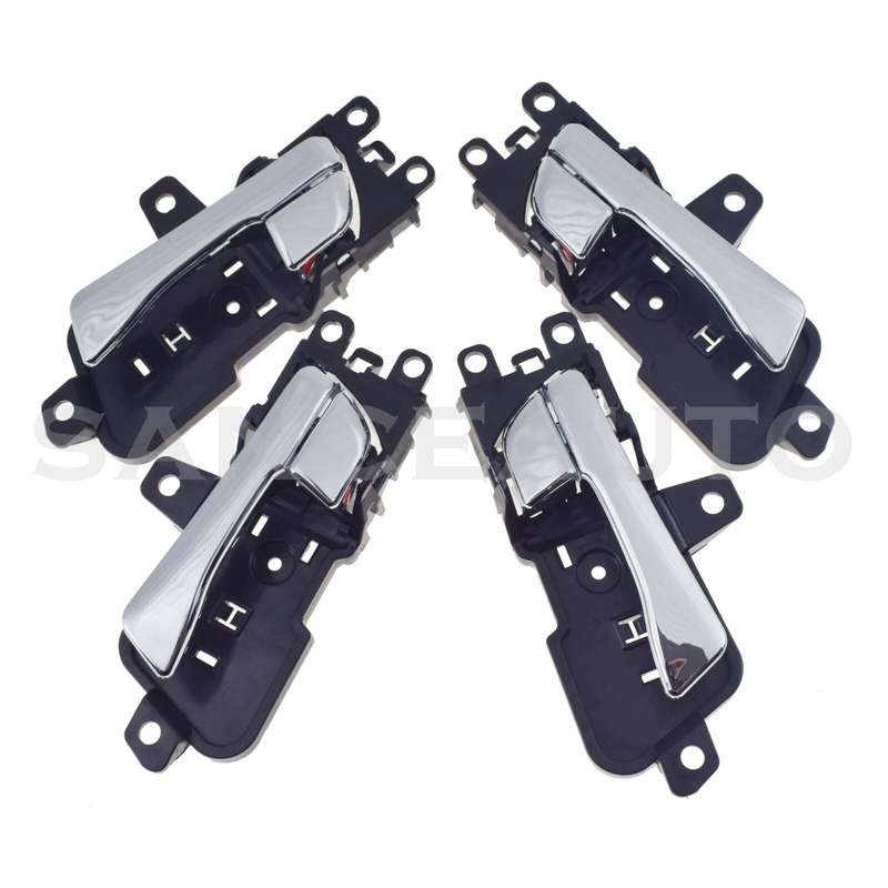 New 4PCS Front Rear LH RH Inside Chrome Door Handles For Hyundai Sonata 2011-15