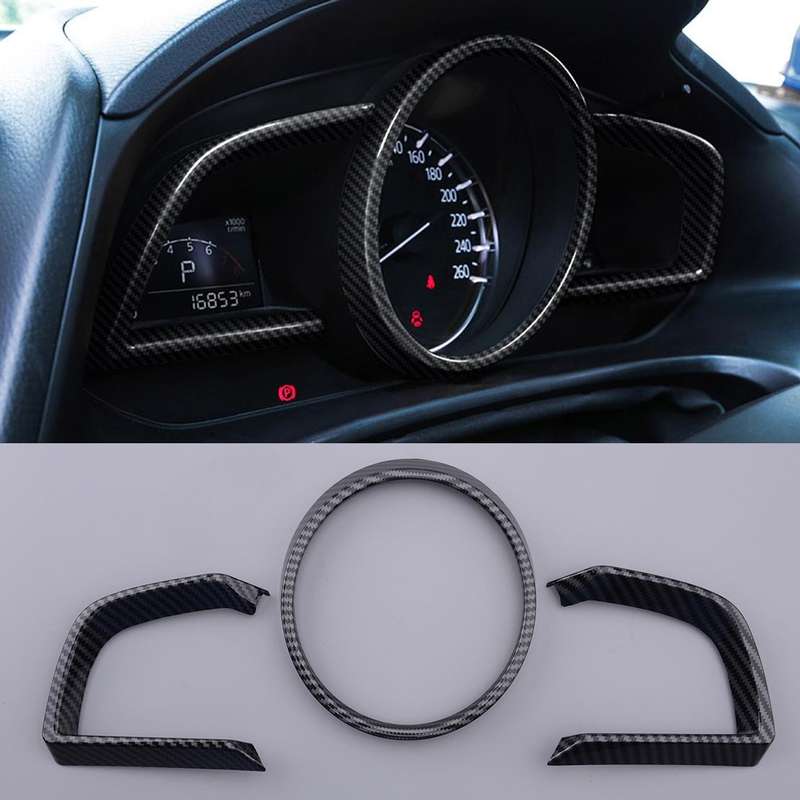 Fit For Mazda 3 Axela 14-18 Carbon Interior Instrument Panel Box Decoration Ring