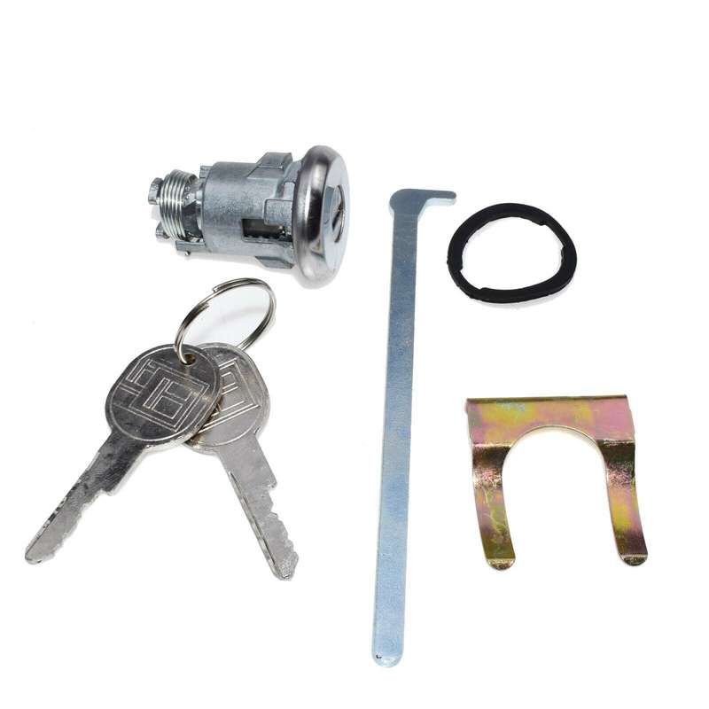 For 53-58 Chevy Corvette Passenger Car Trunk Lock Ribbed Cap Pear Head Key Set