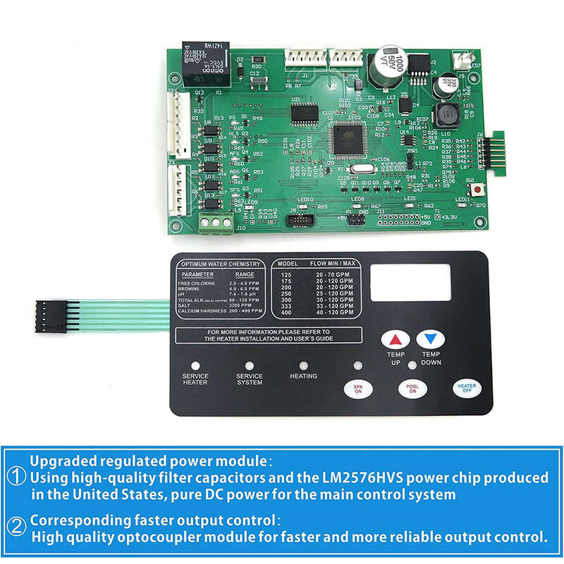 For Pentair MasterTemp NA/LP Control Board Kit w/ 472610Z Switch Pad 42002-0007S