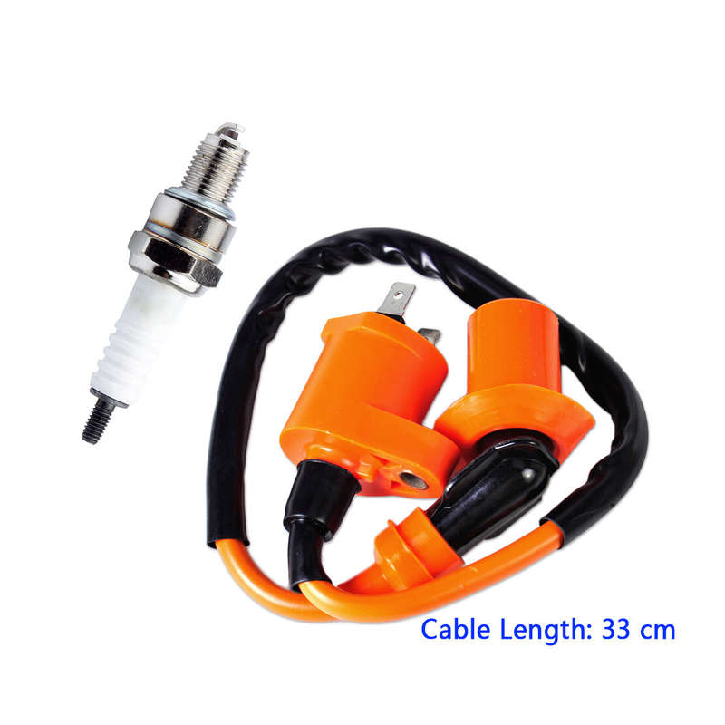 Racing Ignition Coil +Spark Plug A7TC Fit for GY6 50cc -150cc Scooter ATV Moped