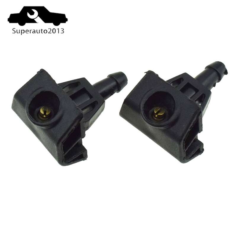 2PCS Front Windshield Spray Nozzle Fan-Shaped Wiper Nozzle For NISSAN Patrol Y62