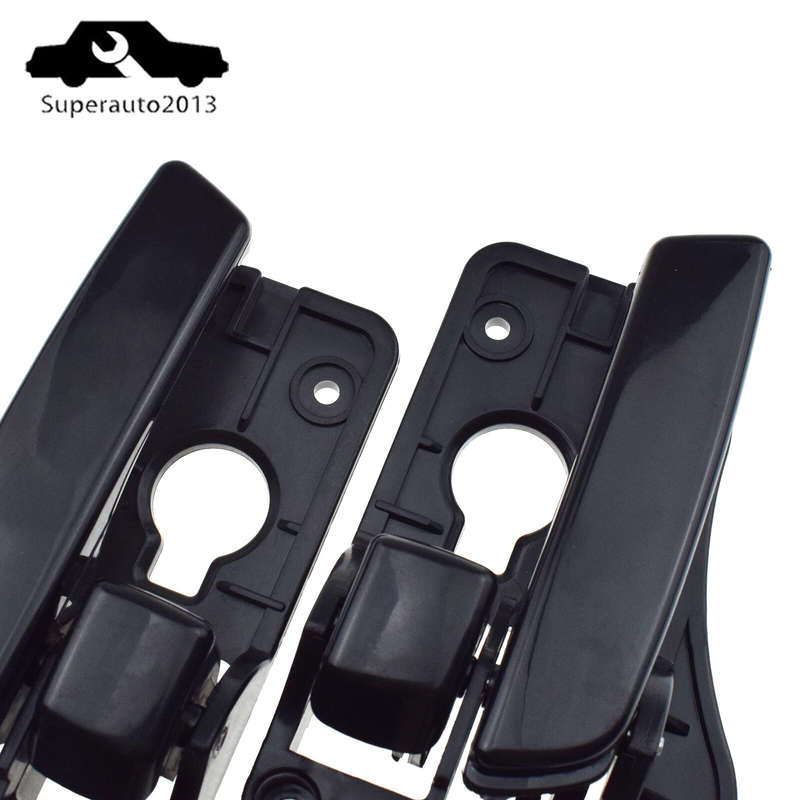 Pair Inside Door Handle Front / Rear Left Right Side Black For Kia Rondo 2007-12