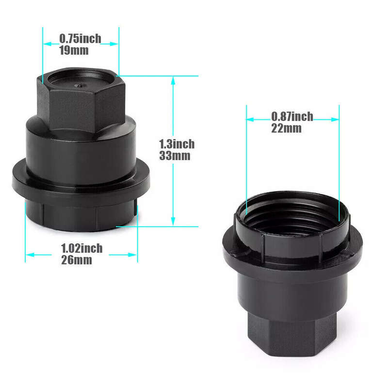 20PCS Black Lug Nut Covers 15661036 For GMC Jimmy Sonama Chevrolet S10 Blazer
