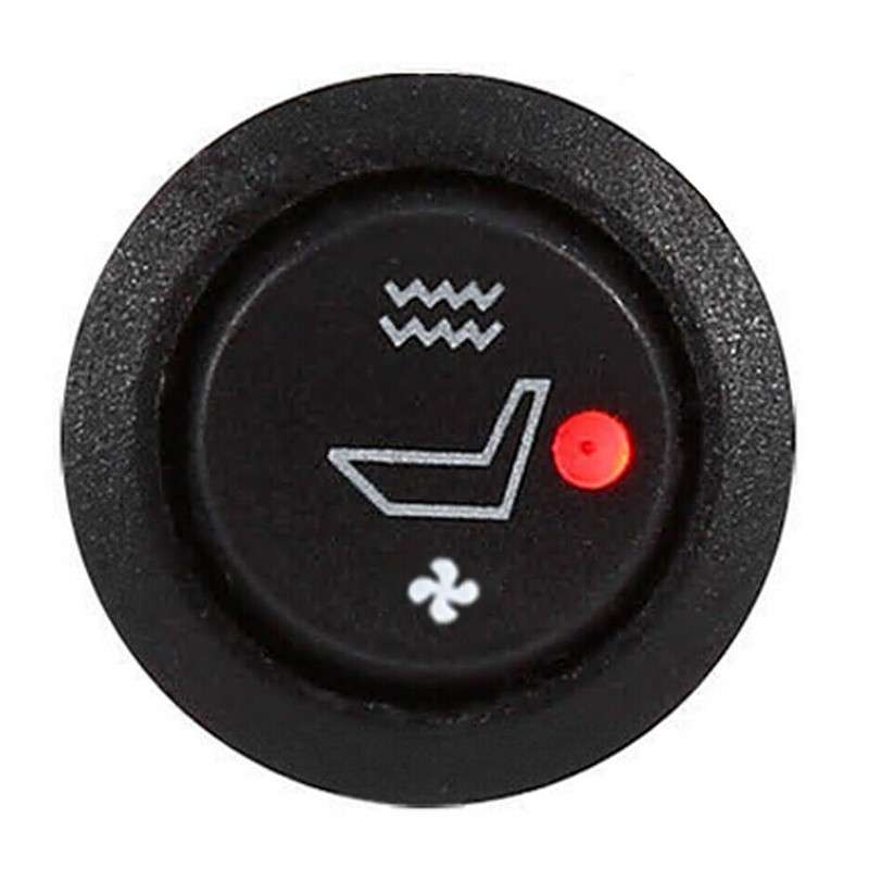 2 pc Car Seat Heater Switch 3 Pin Round Heated Rocker Hi Low On/Off Control New