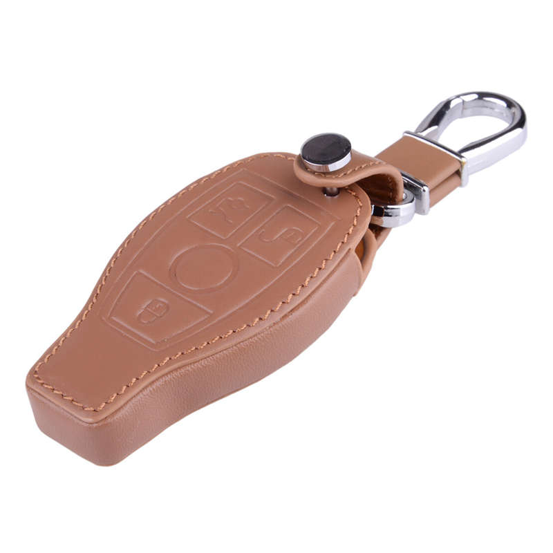 Cow Leather Car Key Fob Case Cover Fit for Mercedes Benz C E S GLC GLE R320