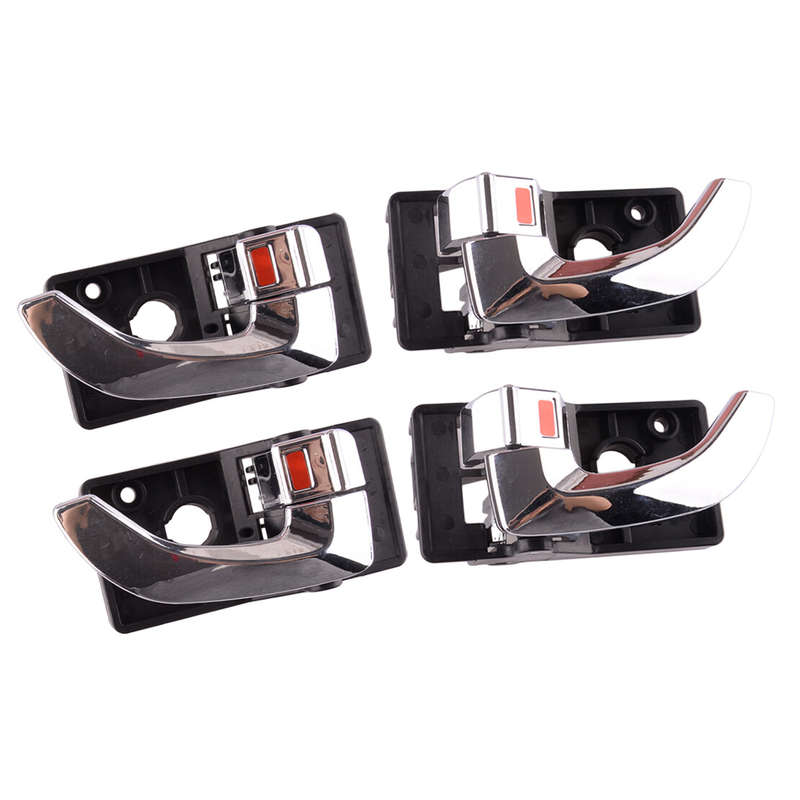 4pcs Left & Right Chrome Interior Door Handle Fit For Hyundai Tucson 2005-2009