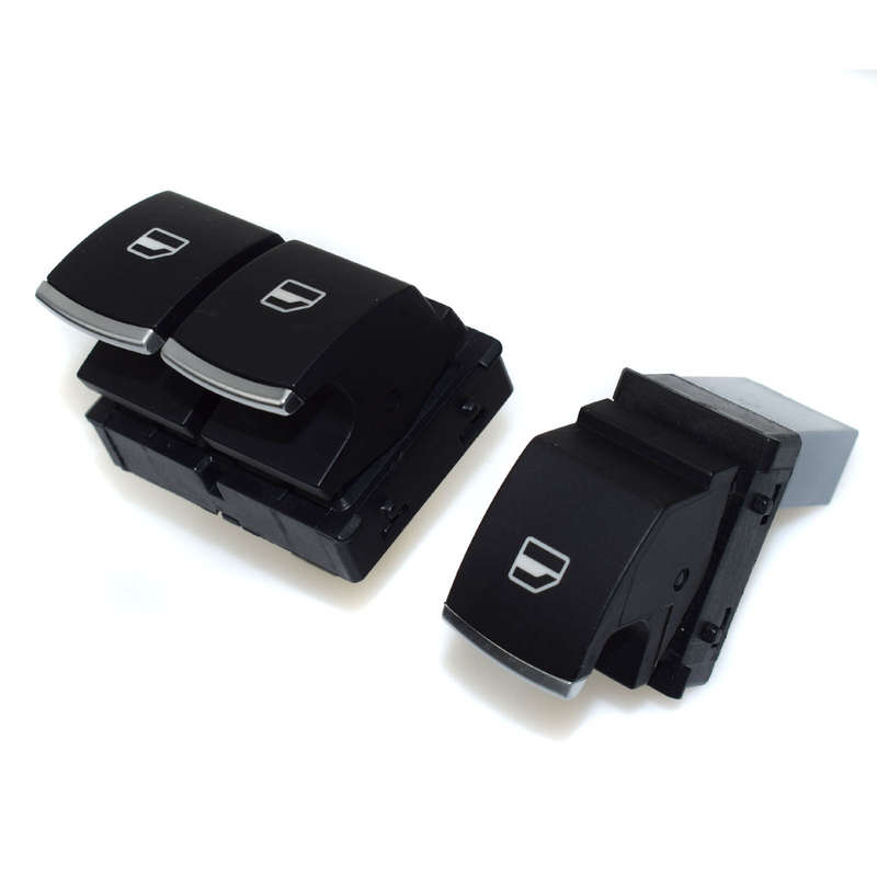 2Pcs Chrome Electric Power Switch Window For VW Volkswagen Golf Rabbit GTI R32