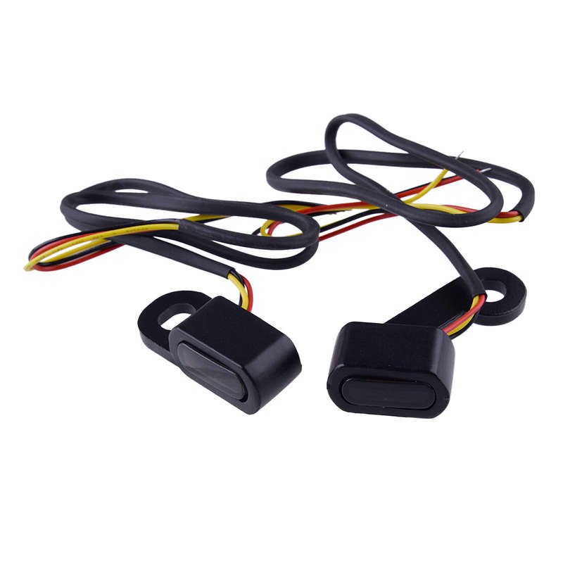 1Pair Mini Motorcycle Amber LED Turn Signal Blinker Light Indicator Lamp 12V Hot