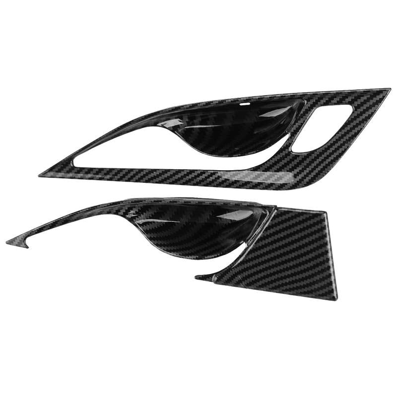 Carbon Fiber Style Inner Door Handle Bowl Cover Fit For Cadillac CT4 2020-2023