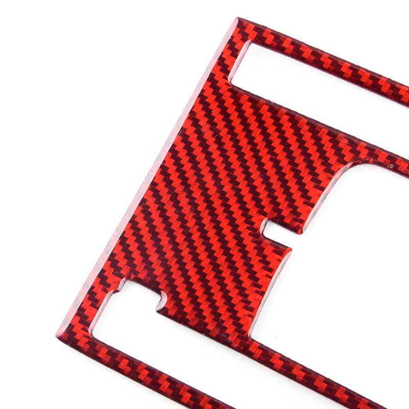 Fit For Honda Accord 2013-17 Carbon Fiber Red Center Console Panel Cover Decor