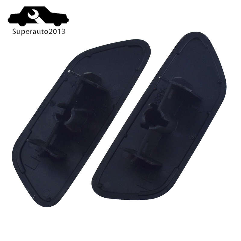 Pair L R Front Bumper Headlight Washer Nozzle Cap For 2014-2018 Subaru Forester