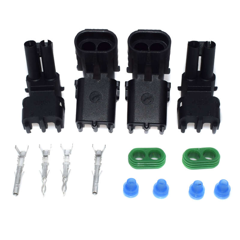 New 2 Way / Pin Male & Female Sealed Connectors Kit 12015792, 12010973 Pack of 2