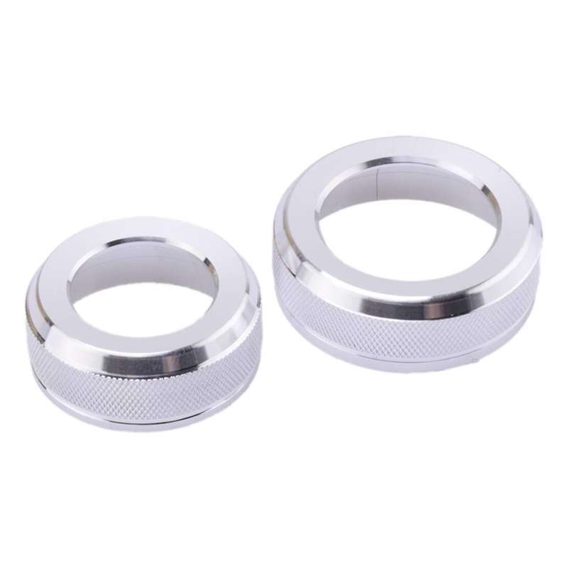 3pcs Silver AC Radio Switch Knob Ring Covers Fit For Ford Ranger 2023 2024 2025