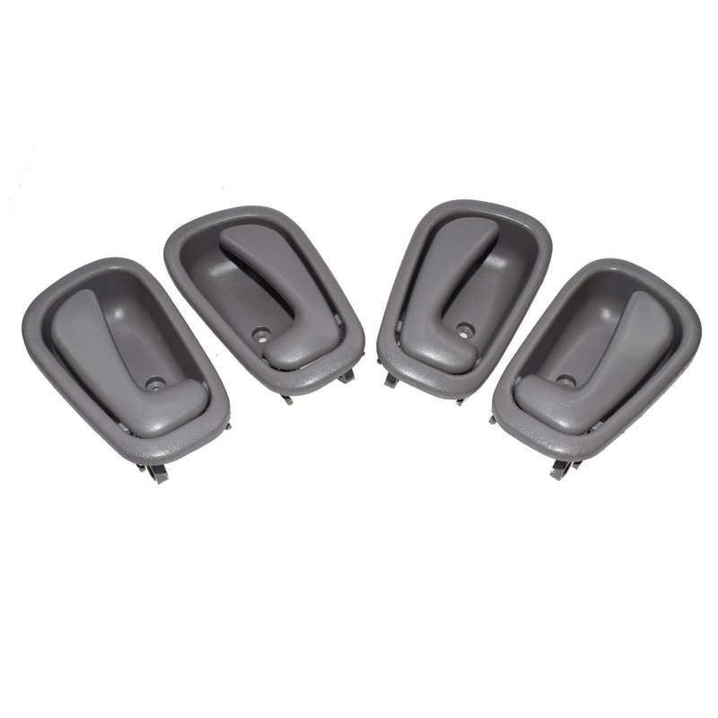 Grey Inside Door Handle 2 Left 2 Right For 98-02 Toyota Corolla Chevrolet Prizm