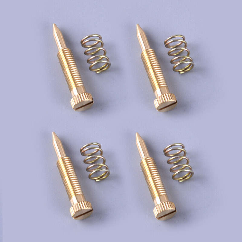 4pcs Idle Air Mixture Screw w/ Spring Fit For Ford 2100 2150 4300 4350 Carb