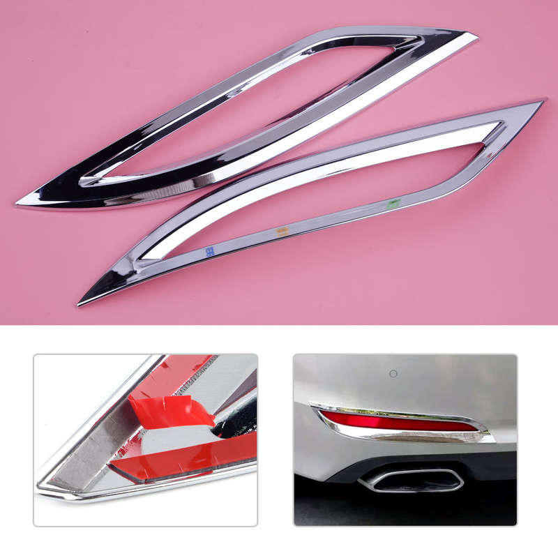 2pcs Chrome Rear Fog Light Lamp Cover Molding Trim Fit for Hyundai Sonata 11-14
