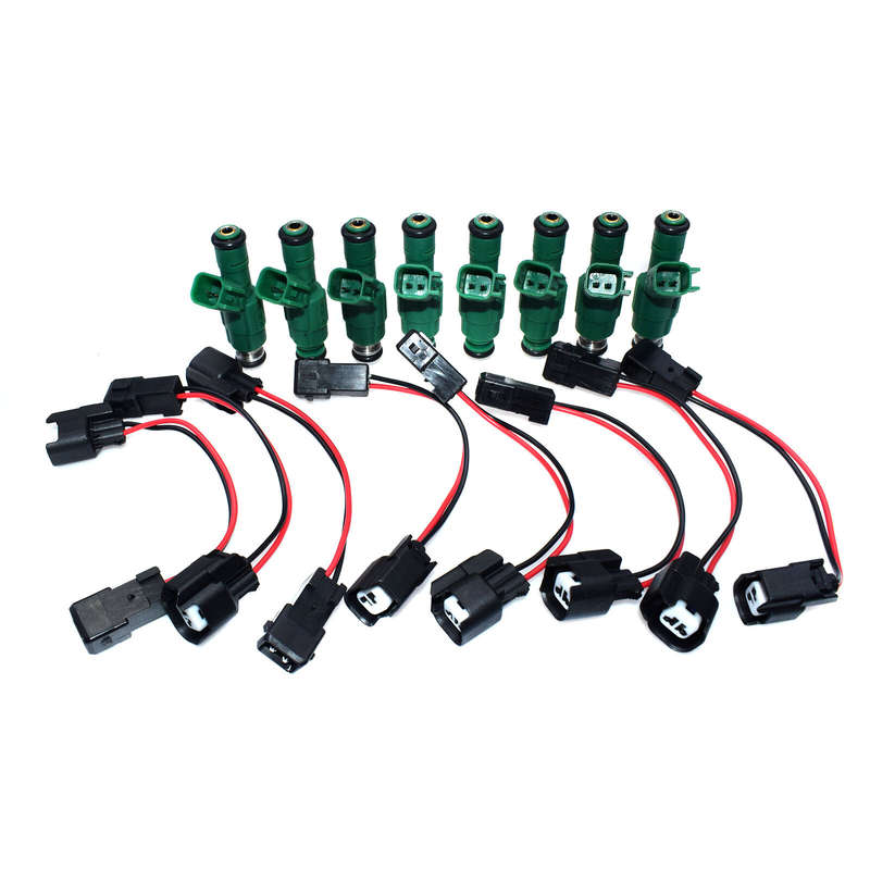 8 Set Fuel Injector & Connector Plug For Dodge Ram Plym Chrysler Grand Voyager