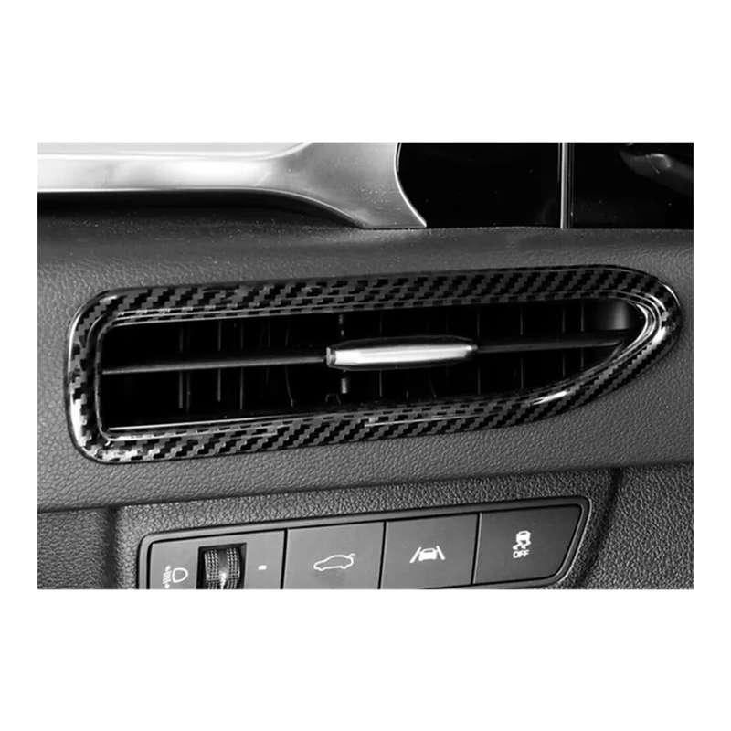 Carbon Fiber ABS Dashboard Air Vent Outlet Cover Trim Fit For Hyundai Sonata