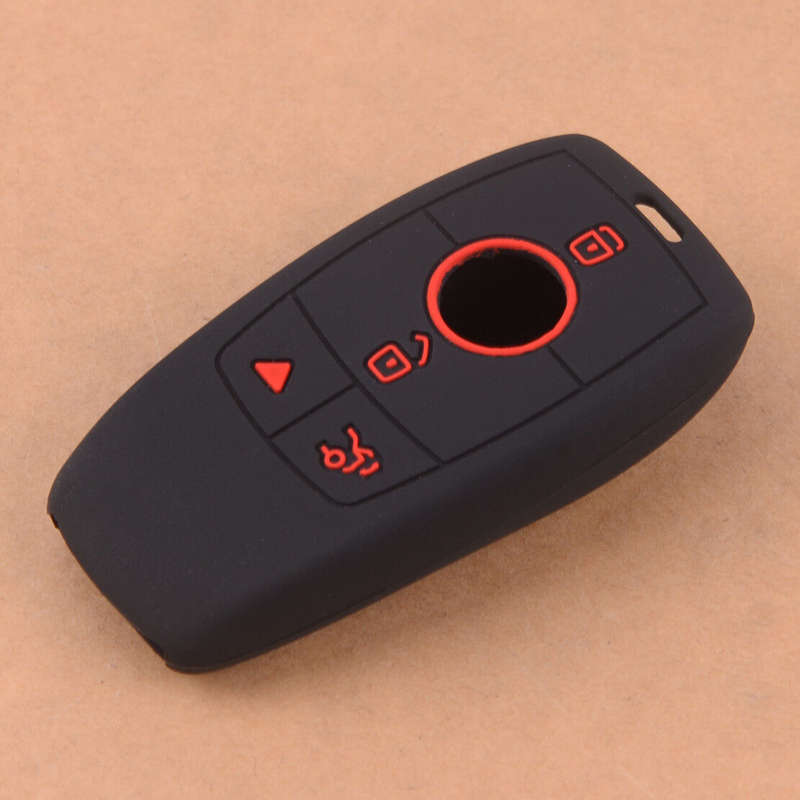 4 Button Silicone Car Remote Key Fob Cover Case Fit for Mercedes Benz W213 17-18