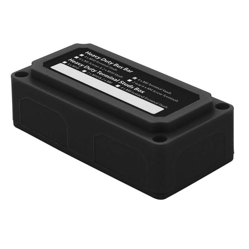 Universal 48V 300A M8(5/16") 4 Stud Heavy Duty Bus Bar Power Distribution Block~