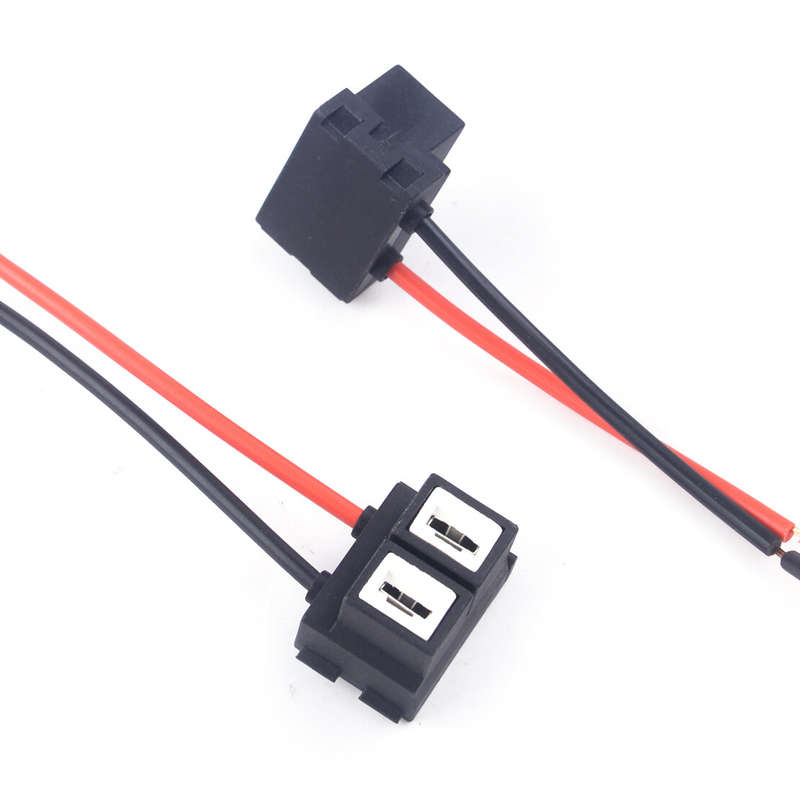 2X H7 Female Headlight Fog Bulb Ceramic Socket Plug Connector Wiring Harness