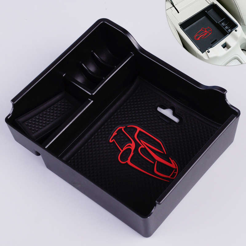 Central Console Armrest Storage Box Tray w/ Pad Fit for Nissan Sentra 13-17