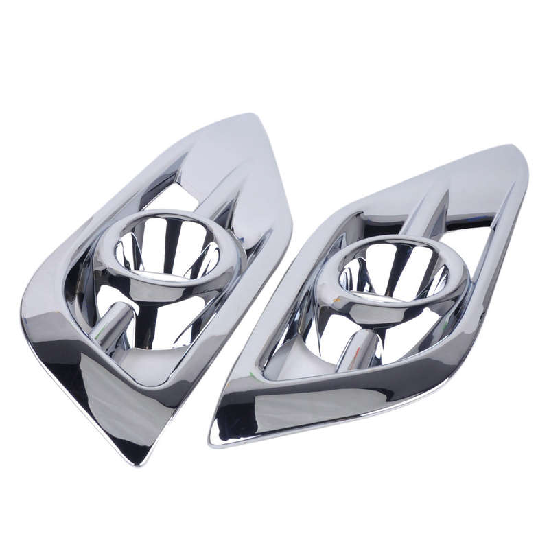 2pcs Chrome Plated Fog Light Lamp Bezel Trim Cover Fit for Honda CR-V 2012-2014