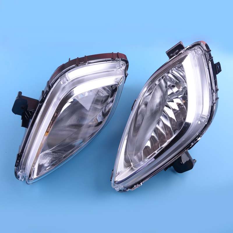 Fit For Hyundai Elantra Pair Front Bumper Fog Light Daytime Running Light Lamp
