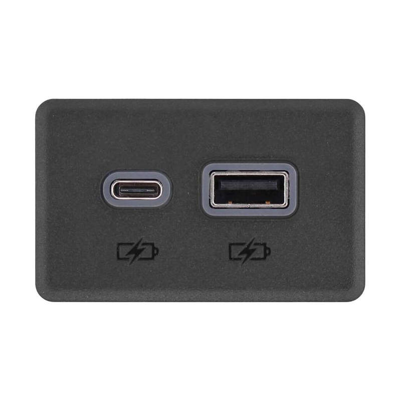 USB+Type-C Dual Charge Receptacle Connector Fit for Chevrolet Silverado 13525889