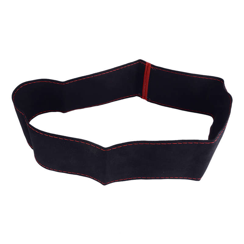 Steering Wheel Cover With Needles & Thread DIY Black Leather Sew On