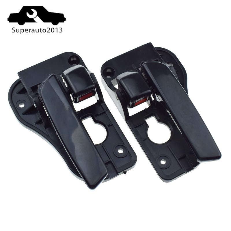 Pair Inside Door Handle Front / Rear Left Right Side Black For Kia Rondo 2007-12