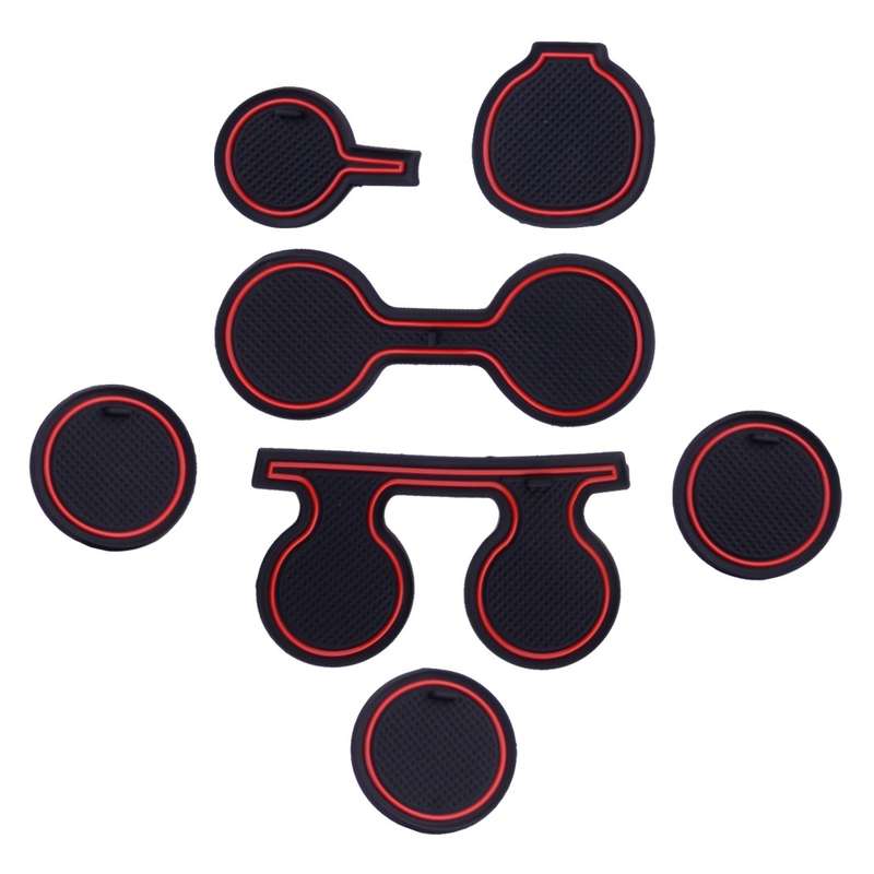 1Set Cup Holder Mat Coaster Door Gate Slot Pad fit for Toyota Sienna 2021-2022