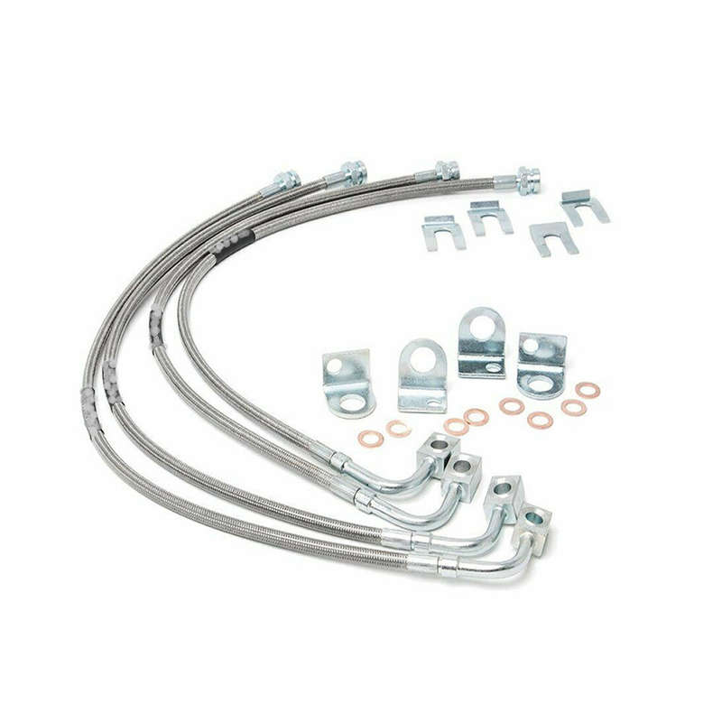 For Jeep Wrangler 2.0 3.6L 3.8L 2007-2018 Stainless Brake Lines Front&Rear 89716