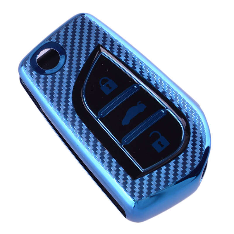 TPU Car Flip Key Fob Case Cover Protector Fit for Toyota Camry C-HR Corolla RAV4