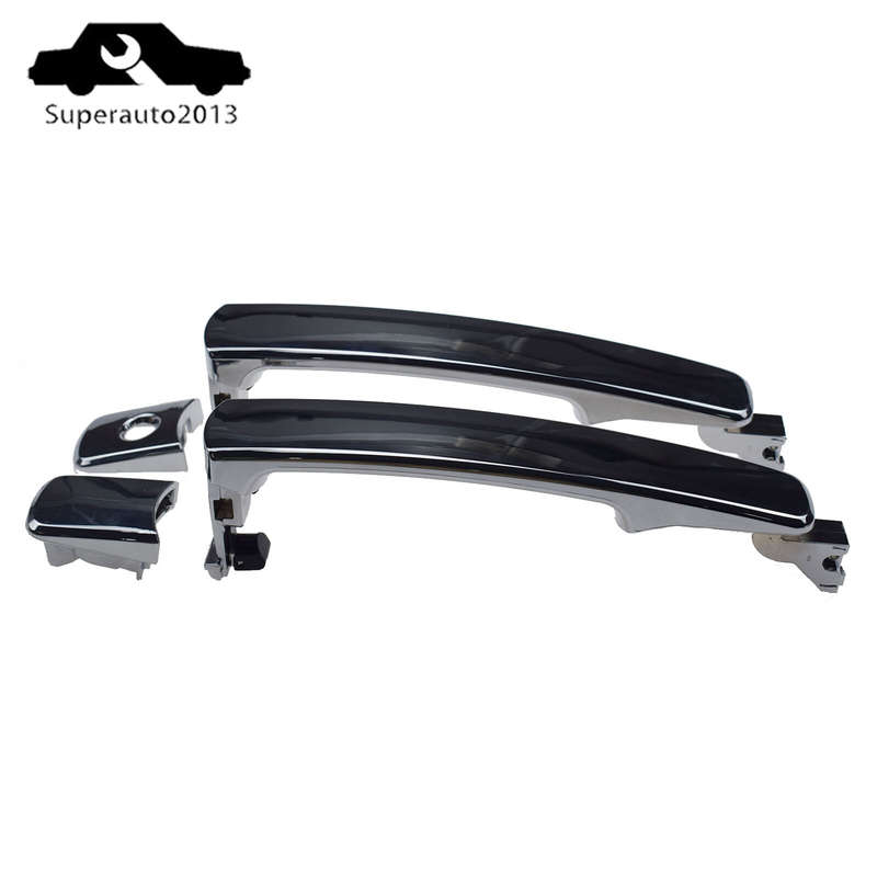2X Exterior Door Handle Front Left & Right Side Chrome For Nissan Rogue 2008-15