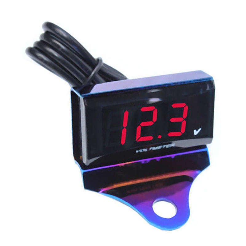 1x Universal Digital LED Volt Meter Waterproof Voltage Gauge Meter New