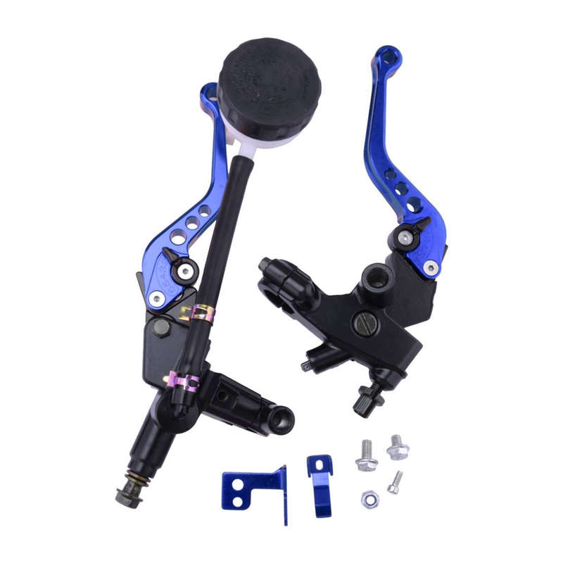 Blue & Black Motorcycle 7/8" 22mm Brake Clutch Master Cylinder Lever Acc