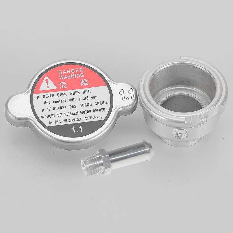 Aluminum Weld On Radiator Filler Neck 32mm 1-1/4" ID with 1.1 Bar Radiator Cap