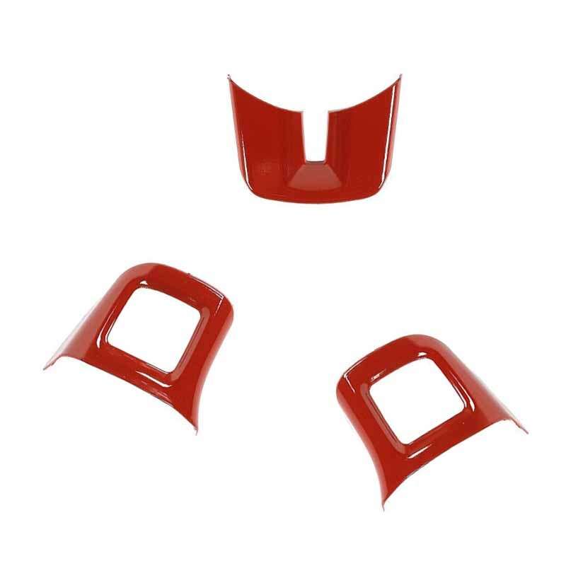 Red Steering Wheel Decoration Cover Trim Fit for Dodge Challenger 2009-2014