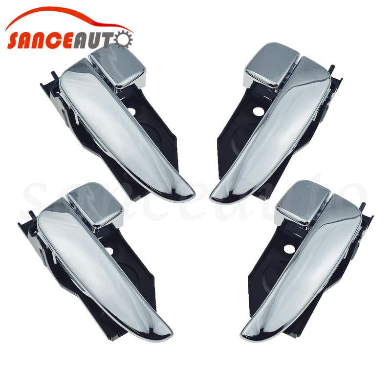 4pcs Chrome Front Rear Interior Inside Door Handles For Hyundai Sonata 2002-2005