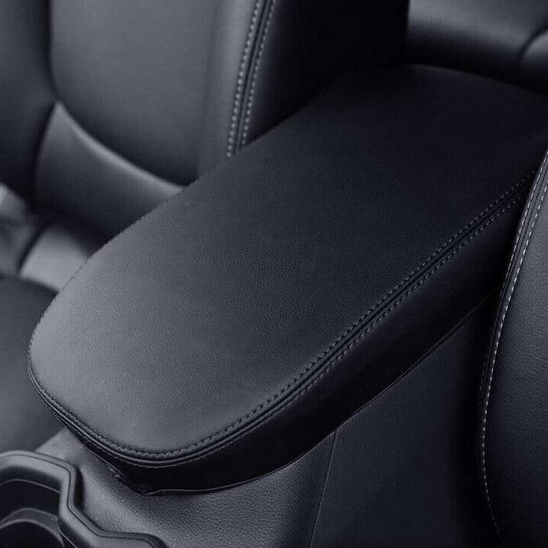 Fit For Toyota RAV4 2019-2023 Leather Center Console Lid Armrest Cover Black A3