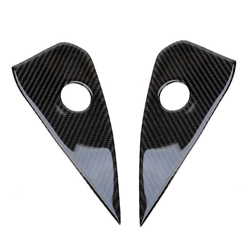 Carbon Fiber Dashboard Side Cover Trim Decoration Fit For Ford Mustang 15-20 ru