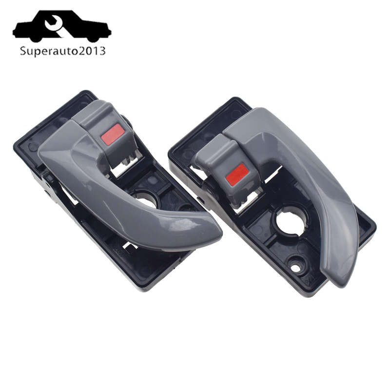 2PCS Gray Inside Door Handle Left & Right Side For 2005-2009 Hyundai Tucson New