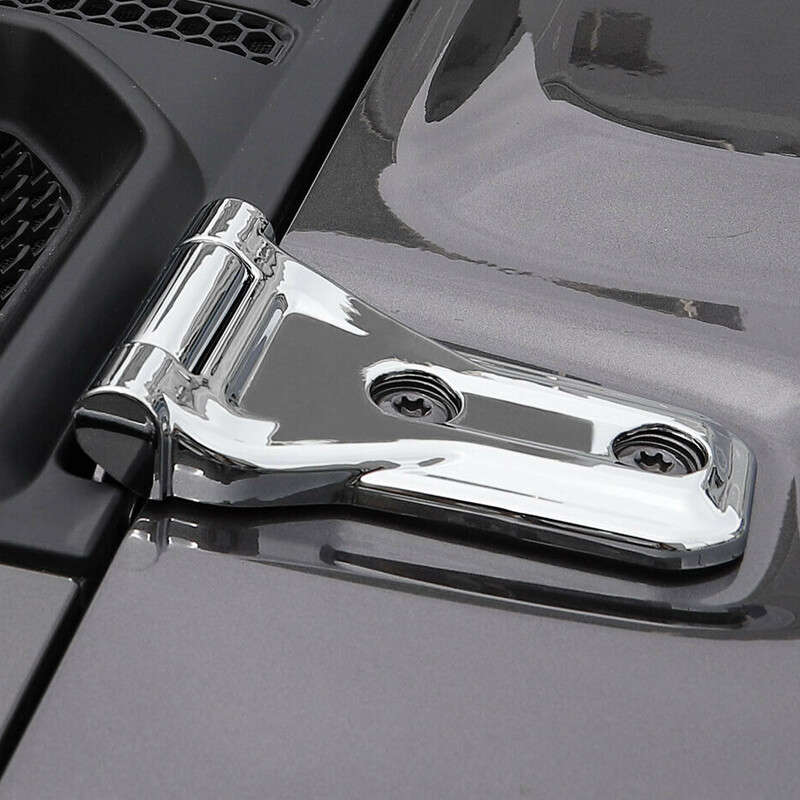 Silver Engine Hood Hinge Cover Trim Fit for Jeep Wrangler JL 18-2020