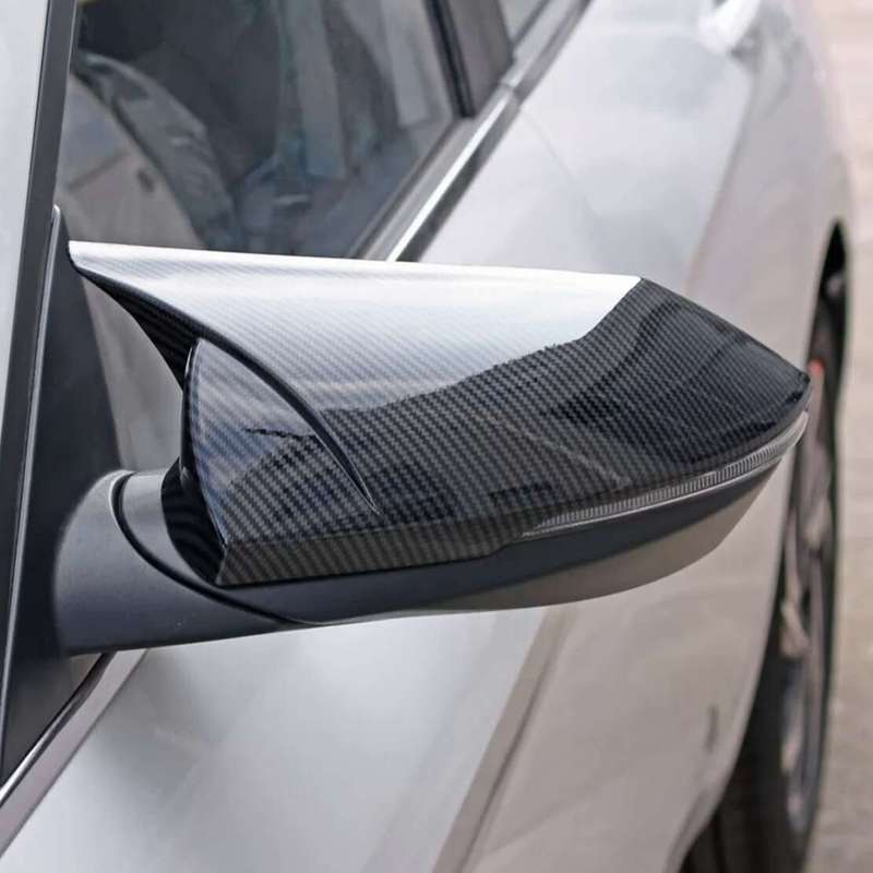 2Pcs ABS Carbon Fiber Rearview Mirror Cover Cap Fit For Hyundai Elantra 2023-24