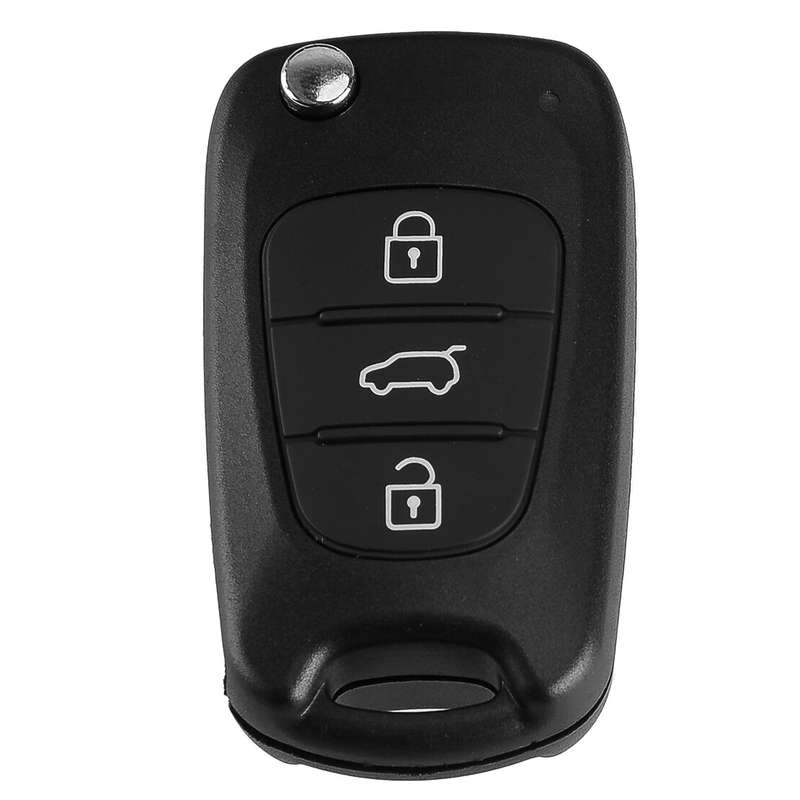 Key Case Shell w/ Uncut Blank Blade Fit for Hyundai i10 i30 Elantra Kia Amanti