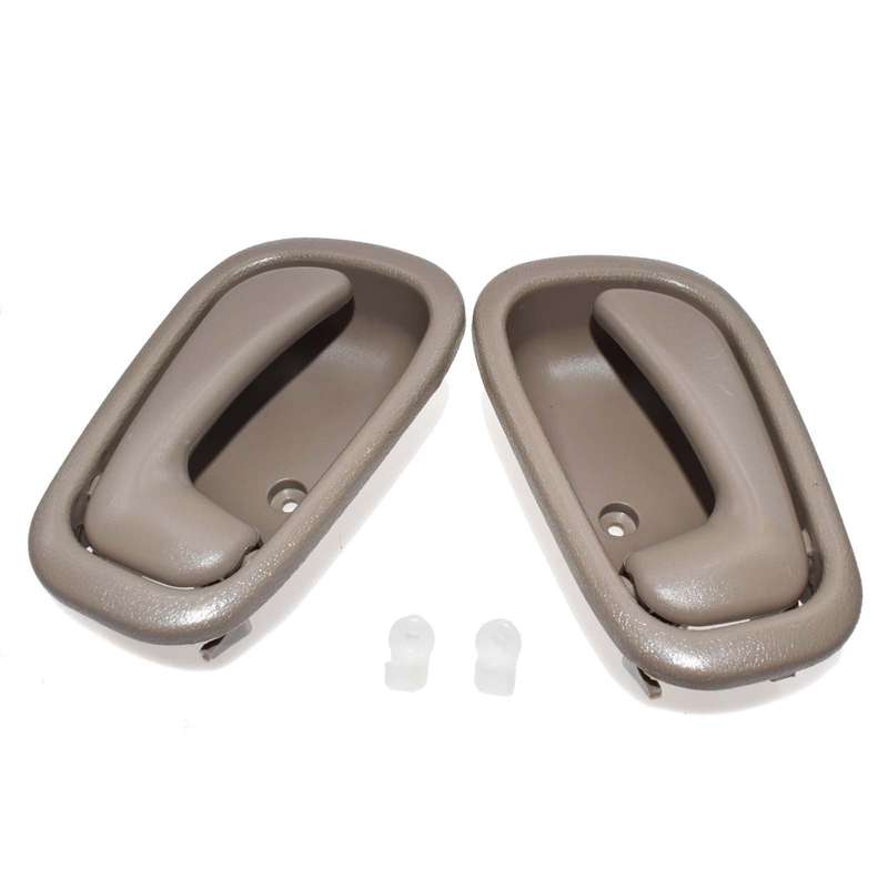 Beige Left Right Inside Door Handles Pair For 98-02 Toyota Corolla Chevy Prizm