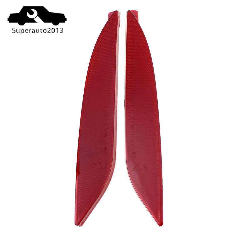1 Pair Left Right Side Rear Bumper Reflector Set For 2011-2013 Hyundai Sonata