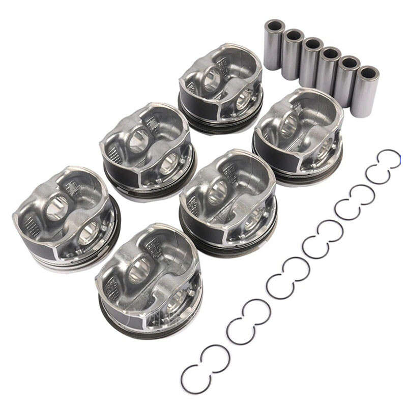 6X N55 Engine Pistons Rings Set For BMW X3 X5 X6 135i 435i 535i 640i 11258619196